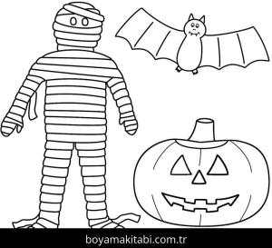 Cadılar Bayramı (Halloween) boyama sayfası – sanatsal çalışma, çocuklar için