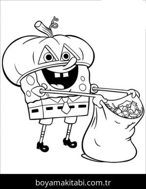 Cadılar Bayramı (Halloween) boyama sayfası – PDF indir, sevimli karakter