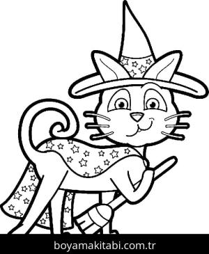 Cadılar Bayramı (Halloween) boyama sayfası – sanatsal çalışma, çocuklar için