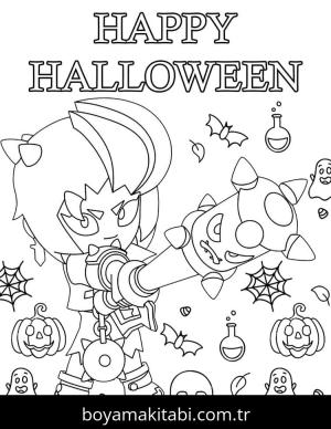 Cadılar Bayramı (Halloween) boyama sayfası – yaratıcılığı geliştirir, keyifli zaman