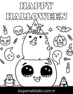 Cadılar Bayramı (Halloween) boyama sayfası – çocuk aktivitesi, PDF indir