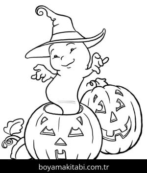 Cadılar Bayramı (Halloween) boyama sayfası – okul öncesi, evde etkinlik