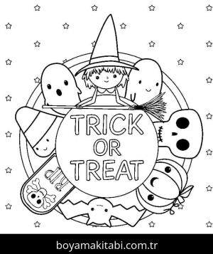 Cadılar Bayramı (Halloween) boyama sayfası – yaratıcılık, eğlenceli etkinlik