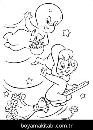 Cadılar Bayramı (Halloween) boyama sayfası – basit çizim, kolay boyama