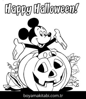 Cadılar Bayramı (Halloween) boyama sayfası – sevimli karakter, sanatsal çalışma