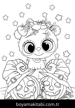 Cadılar Bayramı (Halloween) boyama sayfası – yaratıcılığı geliştirir, keyifli zaman