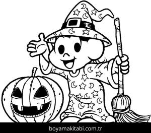 Cadılar Bayramı (Halloween) boyama sayfası – boyama etkinliği, çocuk aktivitesi
