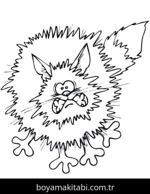 Cadılar Bayramı Kedisi boyama sayfası – evde etkinlik, ücretsiz yazdır