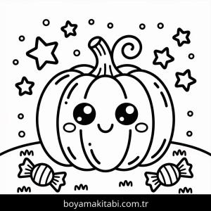 Cadılar Bayramı boyama sayfası – okul öncesi, evde etkinlik