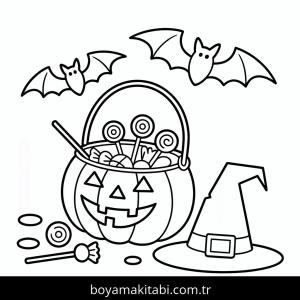 Cadılar Bayramı boyama sayfası – PDF indir, sevimli karakter