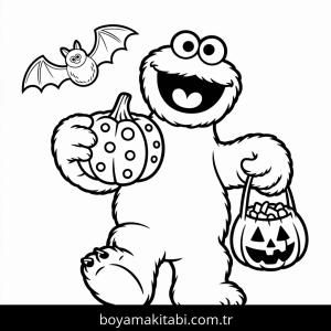 Cadılar Bayramı boyama sayfası – eğlenceli etkinlik, el becerilerini geliştirir
