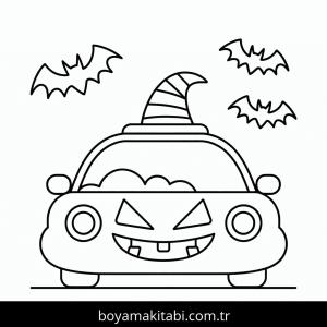 Cadılar Bayramı boyama sayfası – PDF indir, sevimli karakter