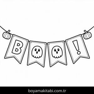 Cadılar Bayramı boyama sayfası – PDF indir, sevimli karakter