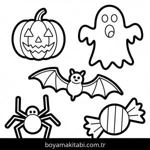Cadılar Bayramı boyama sayfası – eğitici aktivite, yaratıcılık