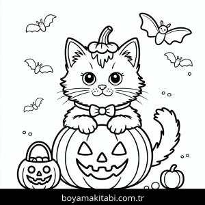 Cadılar Bayramı boyama sayfası – yaratıcılığı geliştirir, keyifli zaman