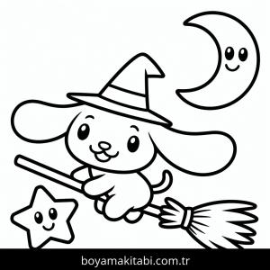 Cadılar Bayramı boyama sayfası – boyama çalışması, yaratıcılığı geliştirir