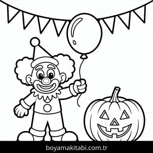 Cadılar Bayramı boyama sayfası – renkli çizimler, okul öncesi