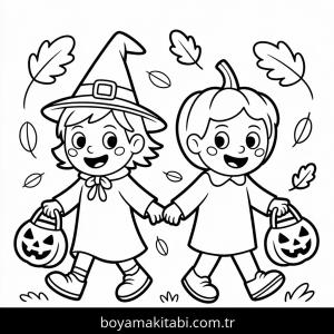 Cadılar Bayramı boyama sayfası – yaratıcılık, eğlenceli etkinlik