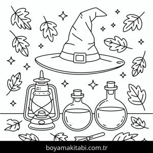 Cadılar Bayramı boyama sayfası – yaratıcılık, eğlenceli etkinlik