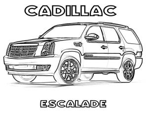 Cadillac boyama sayfası,  coloring page, Cadillac Escalade, 