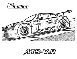 Cadillac boyama sayfası,  coloring page, Cadillac ATS-V.R, 