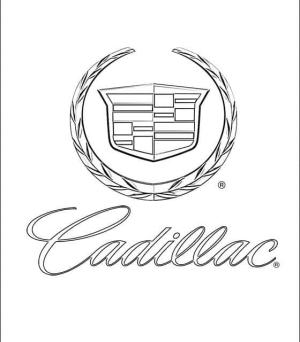 Cadillac boyama sayfası,  coloring page, Cadillac logosu, 