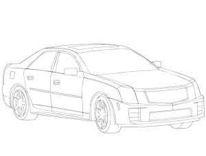 Cadillac boyama sayfası,  coloring page, Cadillac CTS-V, 