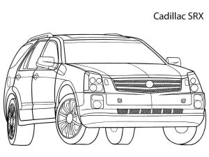 Cadillac boyama sayfası,  coloring page, Cadillac SRX, 