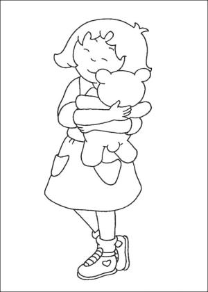 Caillou boyama sayfası,  coloring page, Sarah Sarılma Oyuncak, 