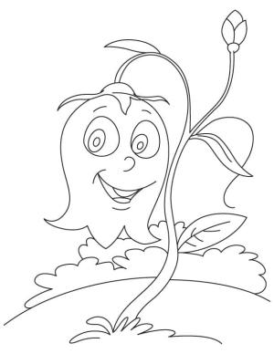 Çan çiçeği boyama sayfası,  coloring page, Çok güzel çan çiçeği, 