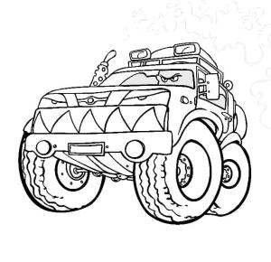 Canavar Kamyon boyama sayfası,  coloring page, Kızgın Canavar Kamyon, 