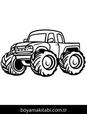 Canavar Kamyon boyama sayfası – çocuklar için, çizgi film temalı