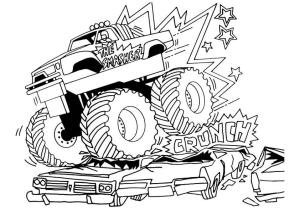 Canavar Kamyon boyama sayfası,  coloring page, Monster Truck Dragons Breath, 