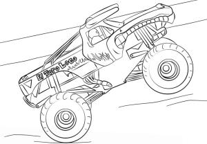 Canavar Kamyon boyama sayfası,  coloring page, El Toro Loco Canavar Kamyon, 