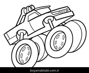 Canavar Kamyon boyama sayfası – evde etkinlik, ücretsiz yazdır