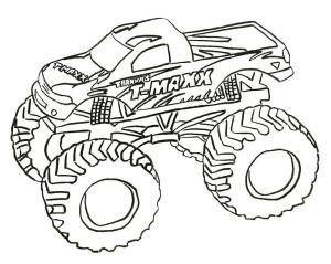 Canavar Kamyon boyama sayfası,  coloring page, T-Maxx Canavar Kamyon, 