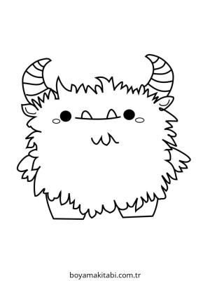 Canavar boyama sayfası – eğlenceli etkinlik, el becerilerini geliştirir