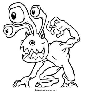 Canavar boyama sayfası – boyama çalışması, yaratıcılığı geliştirir
