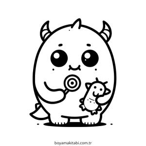 Canavar boyama sayfası – eğitici aktivite, yaratıcılık