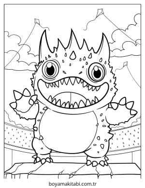 Canavar boyama sayfası – okul öncesi, evde etkinlik