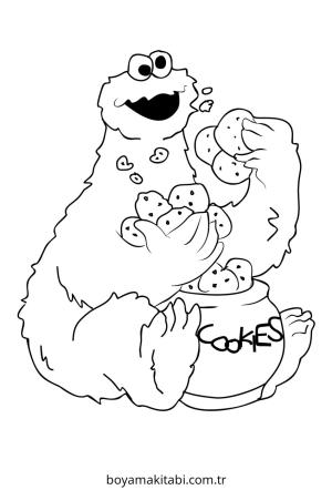 Canavar boyama sayfası – kolay boyama, eğitici aktivite