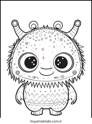 Canavar boyama sayfası – boyama çalışması, yaratıcılığı geliştirir