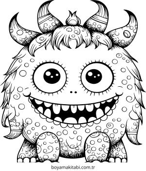 Canavar boyama sayfası – yaratıcılığı geliştirir, keyifli zaman