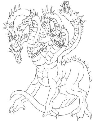 Canavar boyama sayfası,  coloring page, Efsane Canavar Hydra, 