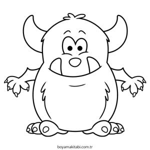 Canavar boyama sayfası – çocuklar için, çizgi film temalı