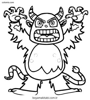 Canavar boyama sayfası – yaratıcılığı geliştirir, keyifli zaman