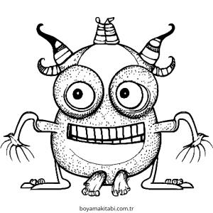 Canavar boyama sayfası – boyama etkinliği, çocuk aktivitesi