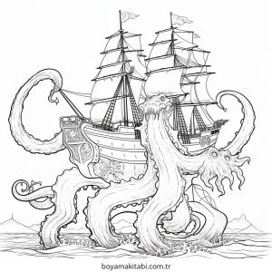 Canavar boyama sayfası – okul öncesi, evde etkinlik