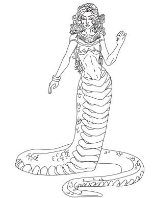 Canavar boyama sayfası,  coloring page, Kötü Medusa, 