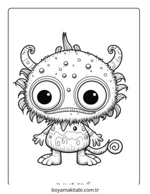 Canavar boyama sayfası – boyama etkinliği, çocuk aktivitesi